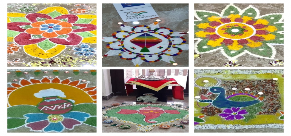 Indian Embassy Baku  Celebrated  RANGOLI COMPETITION on the occasion of Makar Sankranti.